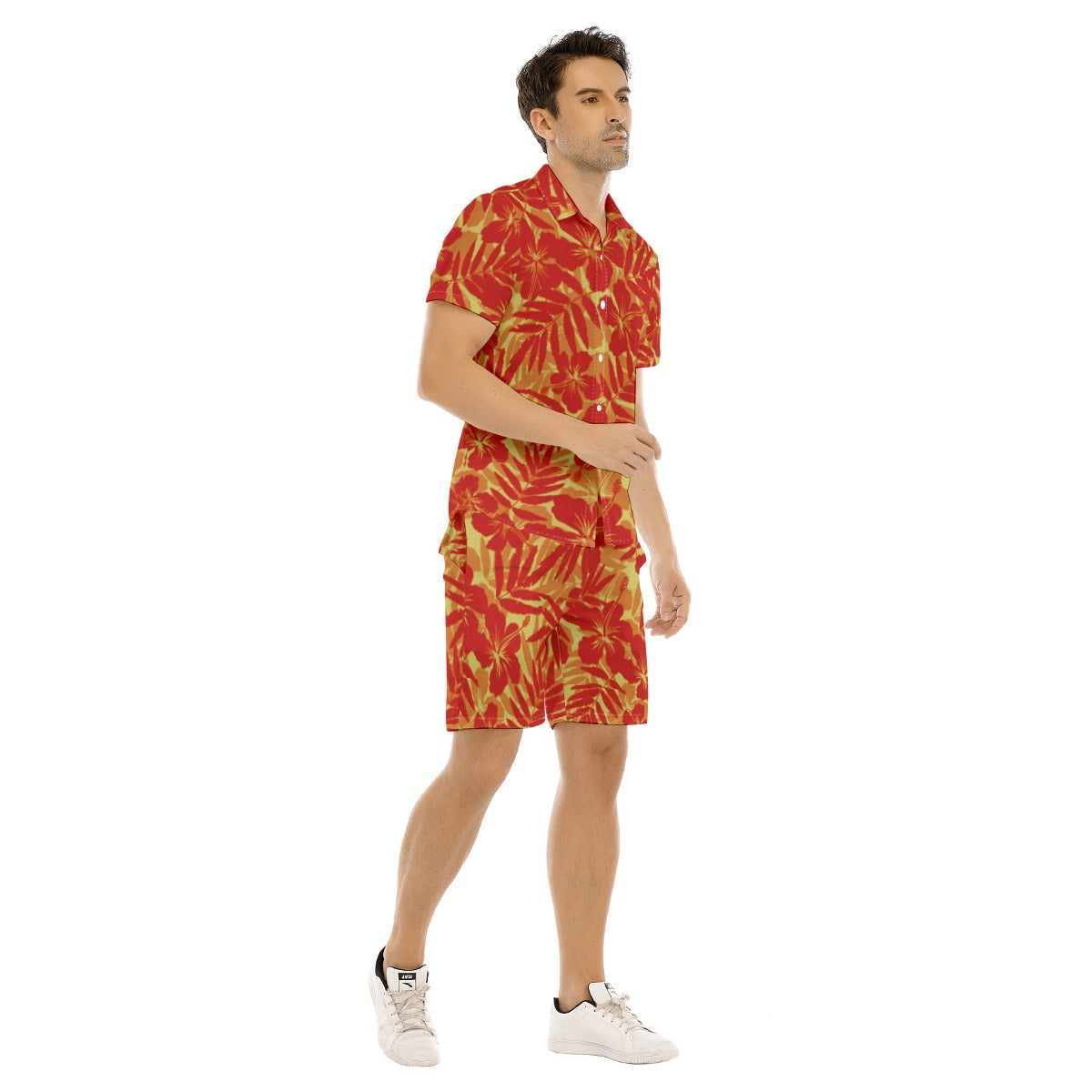 Men's Beach Vibes Short Sleeve Shirt Set