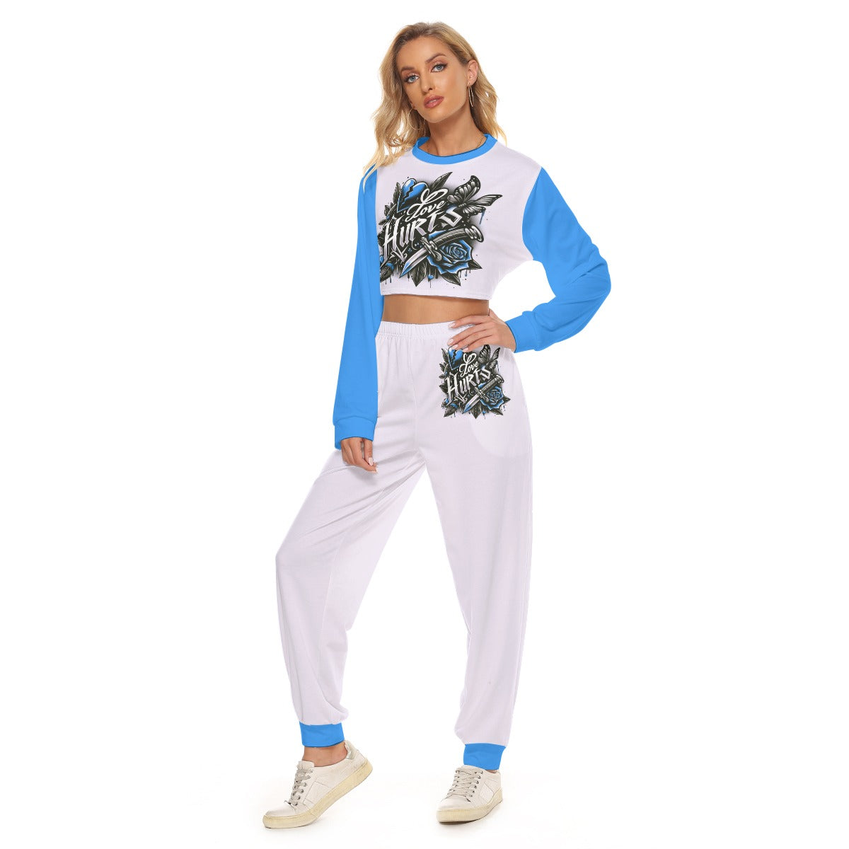 Love Hurts Women's Crop Sweatshirt Suit
