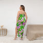 Women's Tropic Summer Vibes Oblique-Shoulder Exposure Dress With Side Split (Plus Size)