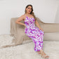 Women's Beach Vibes Oblique-Shoulder Exposure Dress With Side Split (Plus Size)