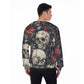 Men's Skulls & Roses Thicken Sweater