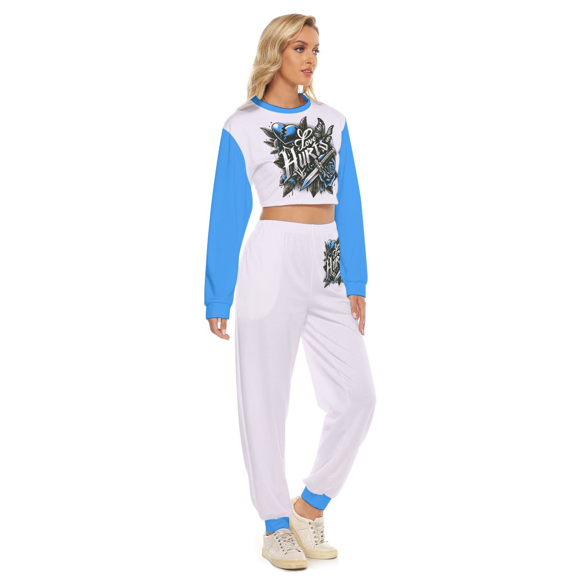 Love Hurts Women's Crop Sweatshirt Suit
