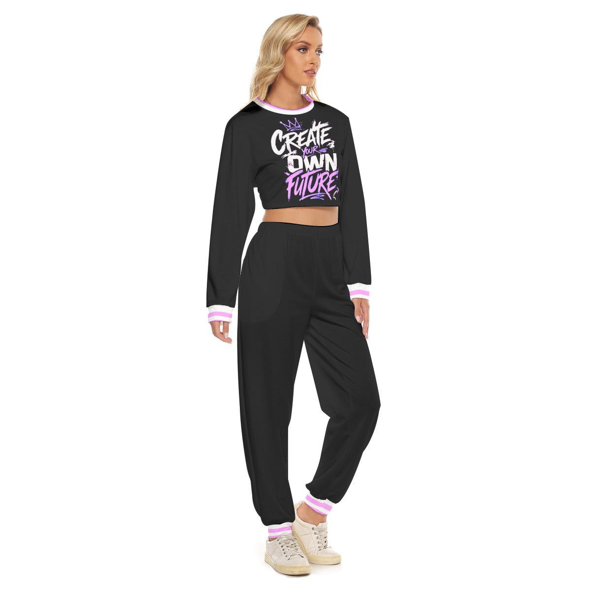 Create Your Own Future Women's Crop Sweatshirt Suit