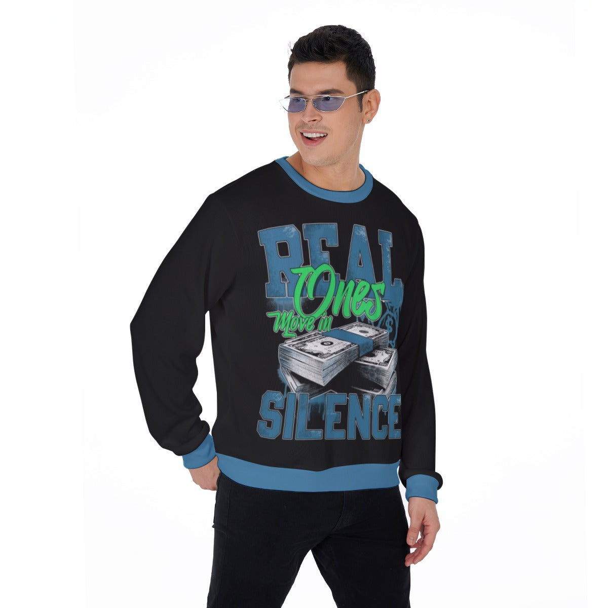 Real Ones Move In Silence Men's Thicken Sweater