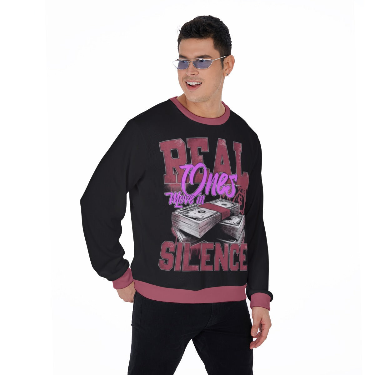 Real Ones Move In Silence Men's Thicken Sweater