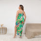 Women's Tropic Summer Vibes Oblique-Shoulder Exposure Dress With Side Split (Plus Size)