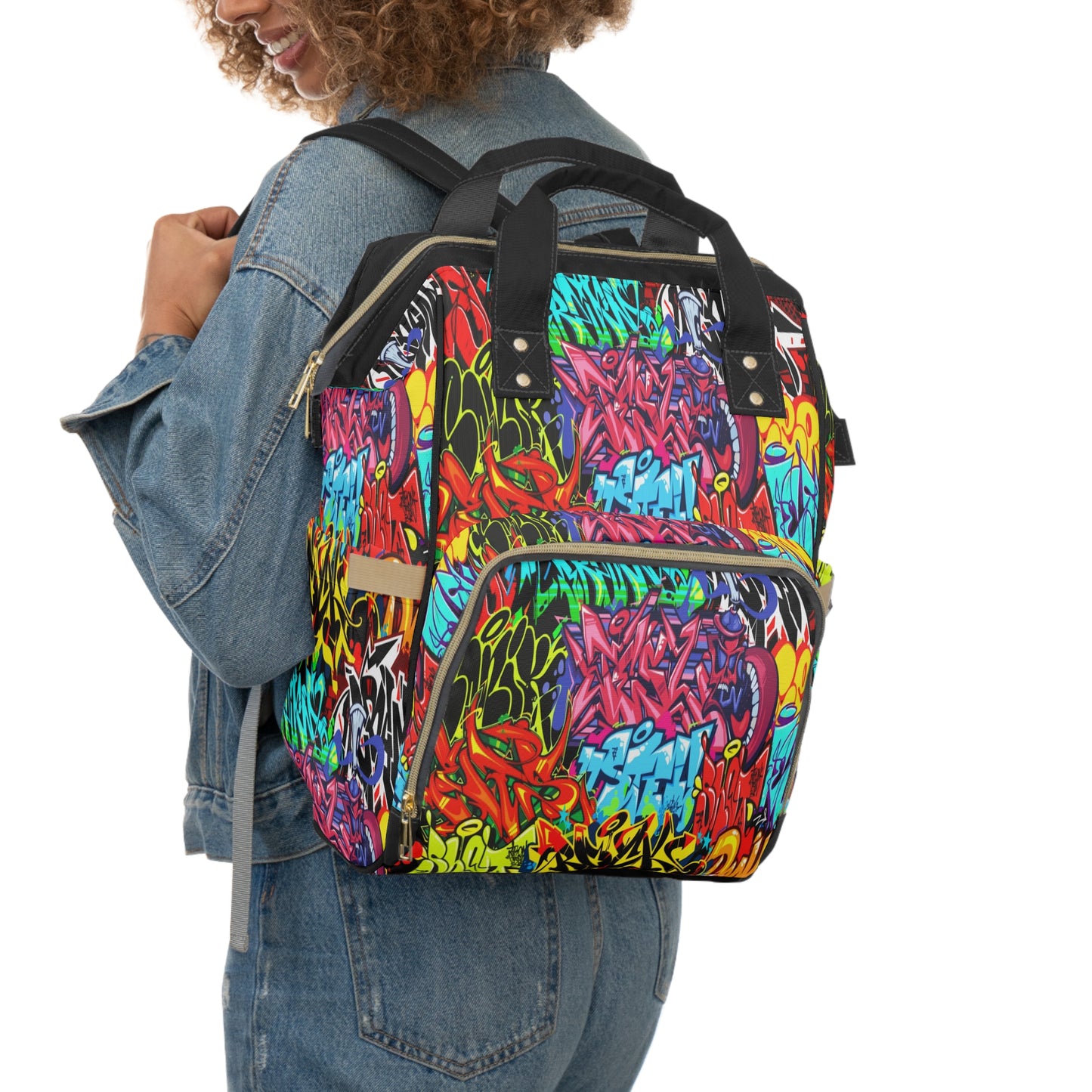 Graffiti Style Multifunctional Backpack