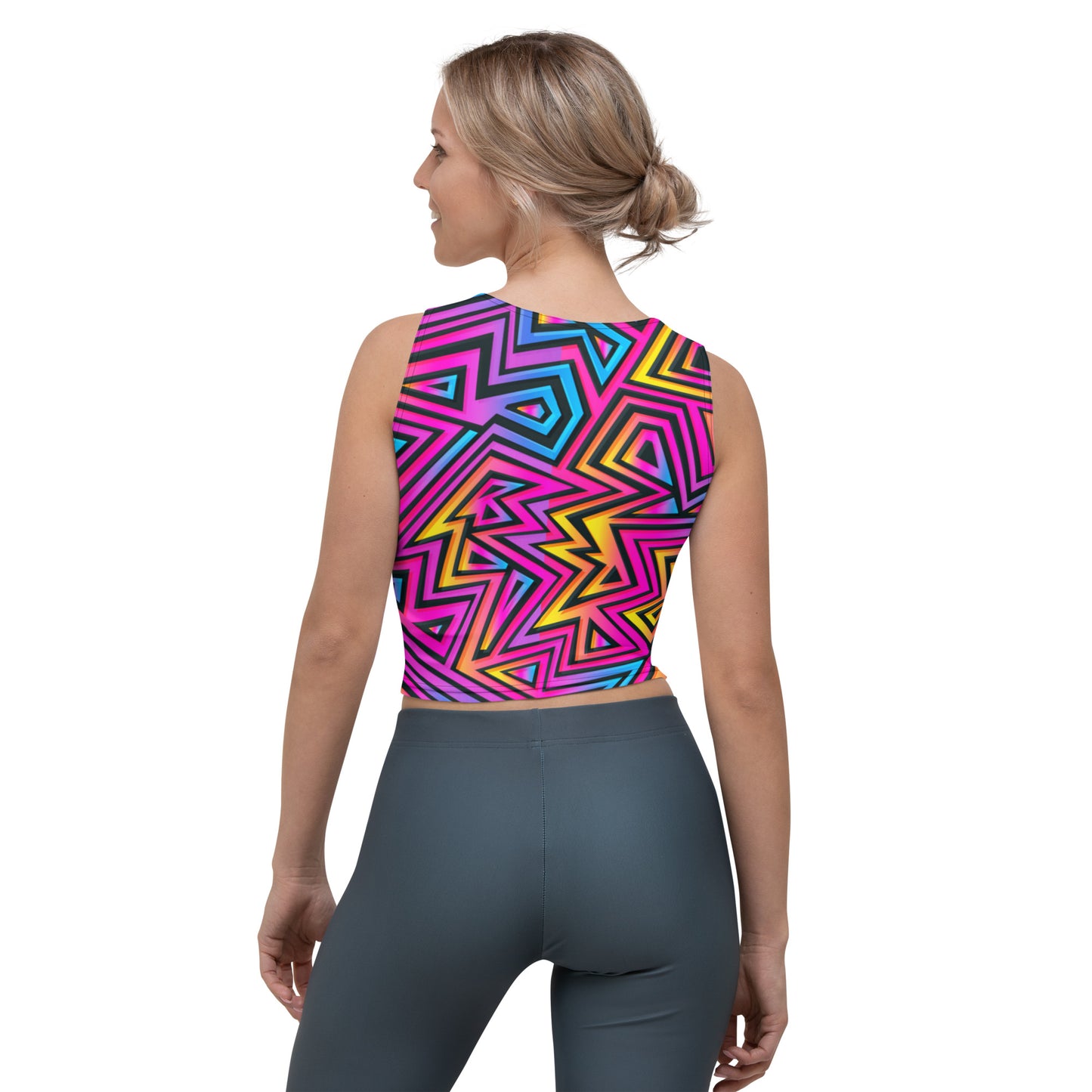 Bright Geometric Crop Top