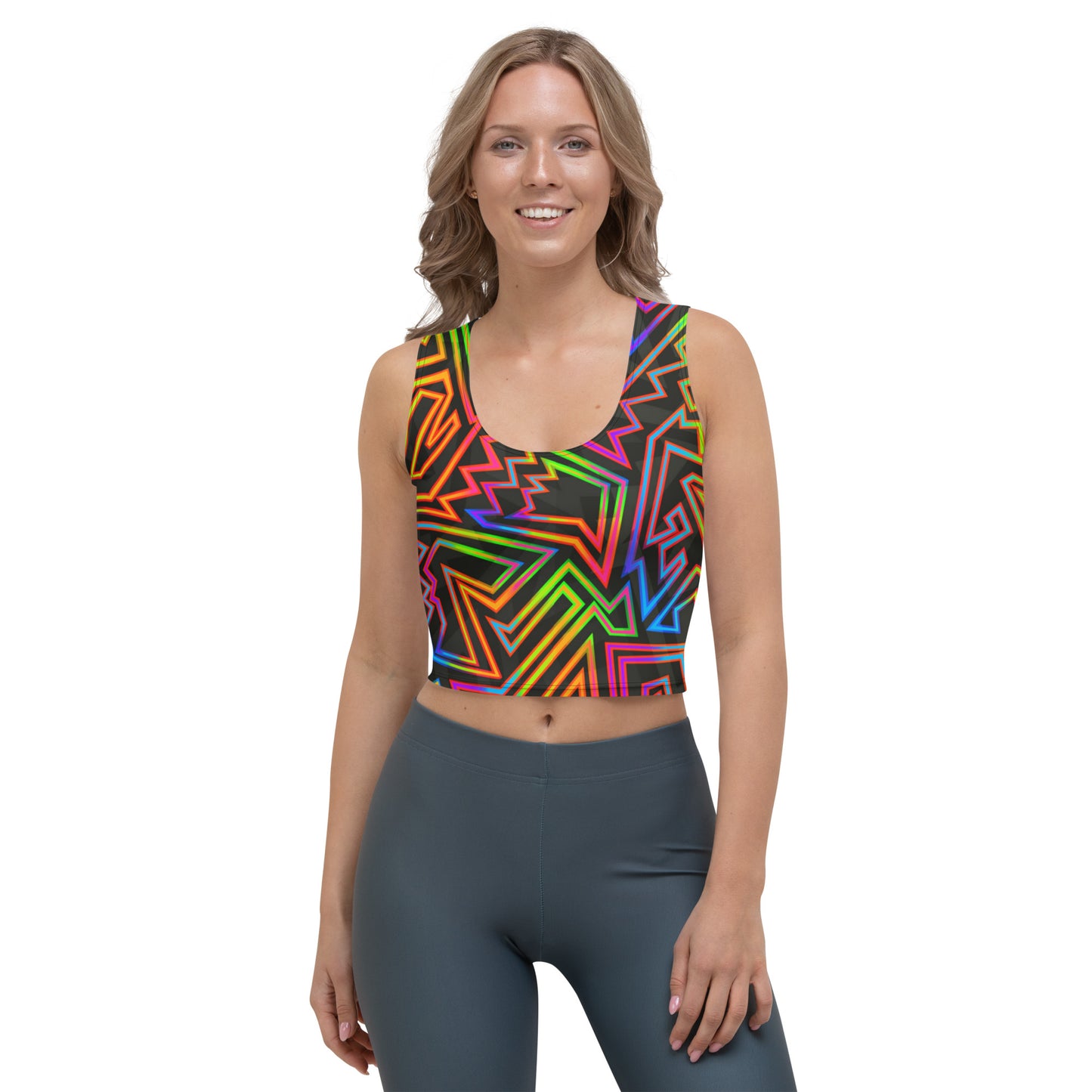 Bright Geometric Crop Top