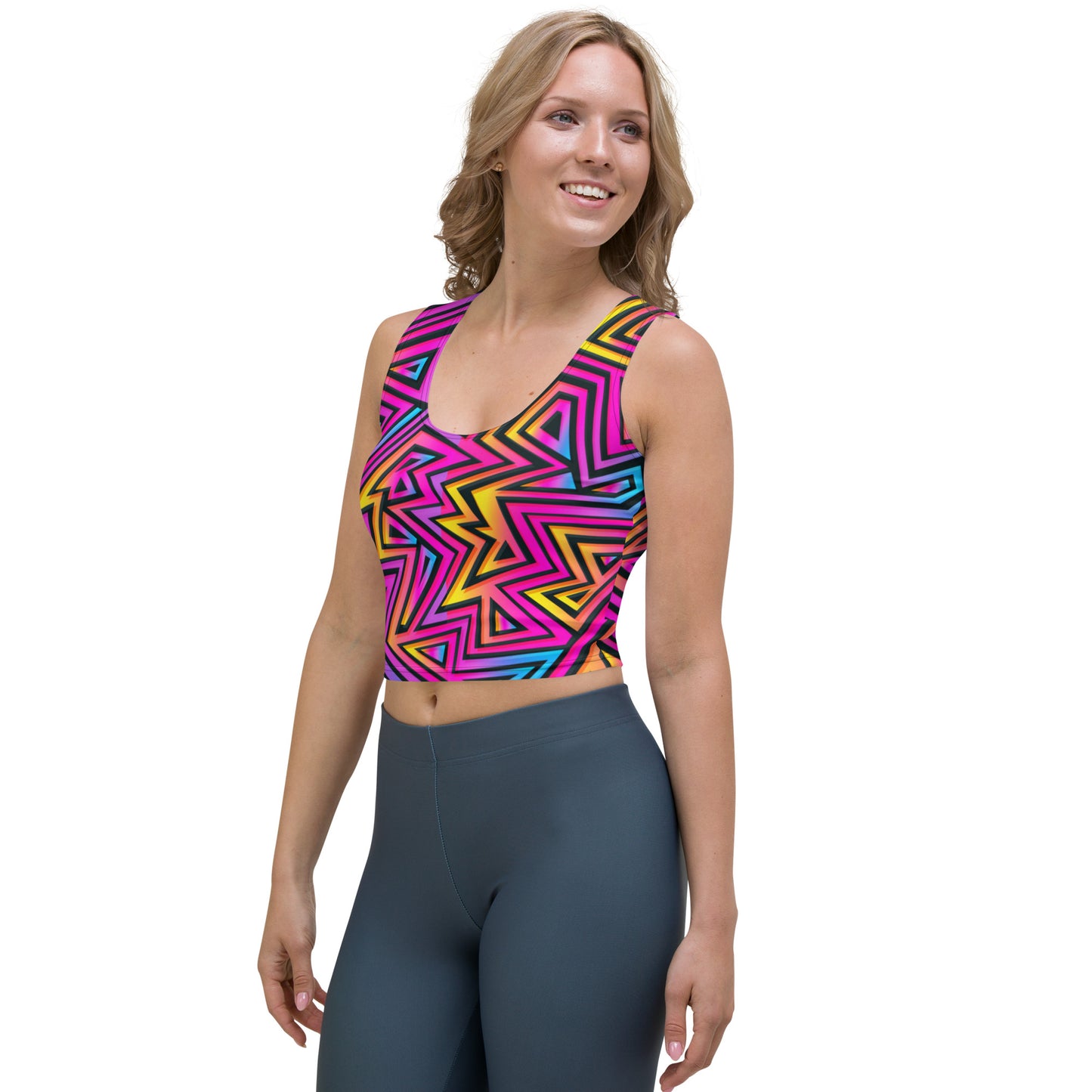 Bright Geometric Crop Top