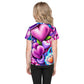 Kids Cute Hearts crew neck t-shirt