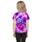 Kids Colorful Flowers crew neck t-shirt