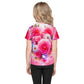 Kids Colorful Flowers crew neck t-shirt