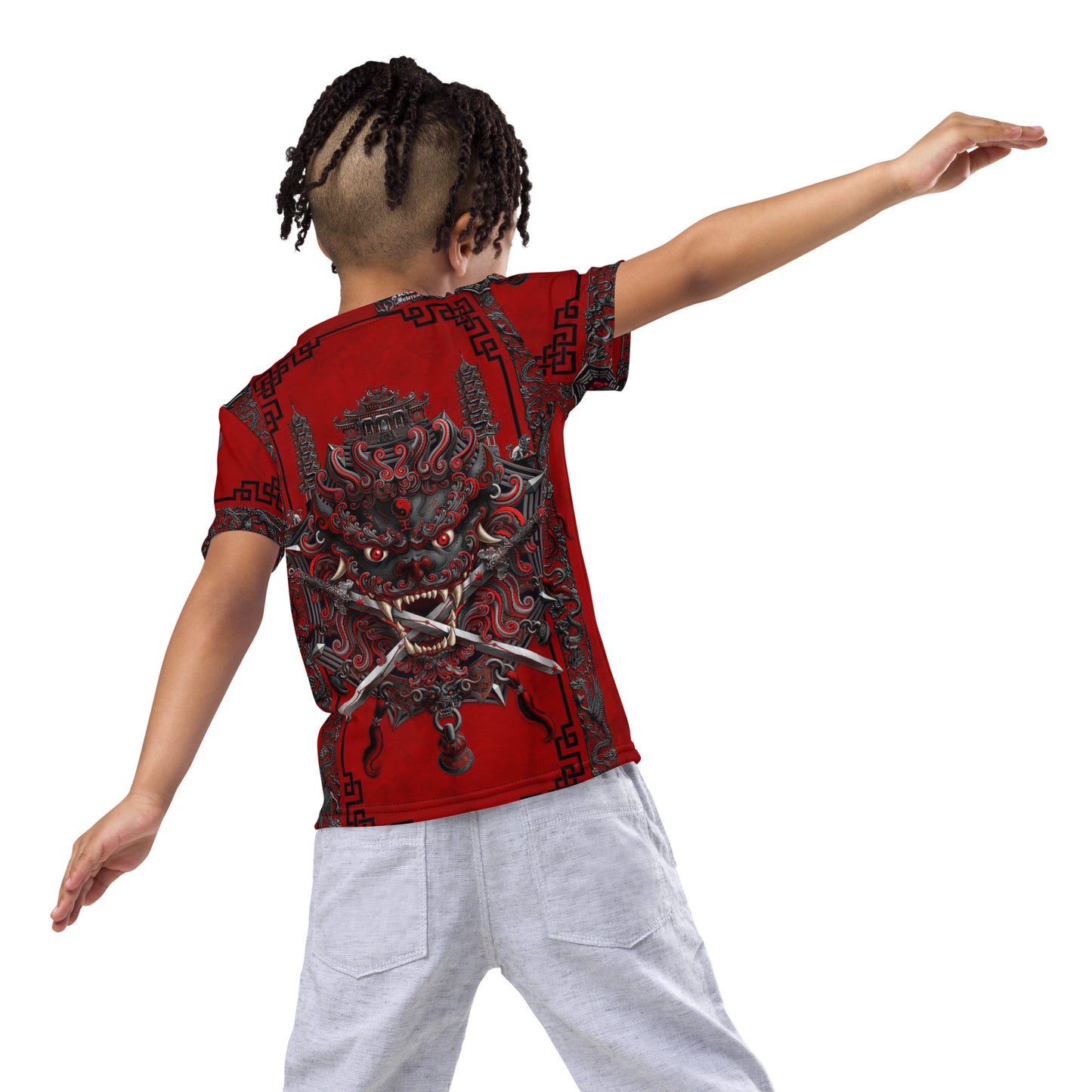 Kids Chinese Dragon crew neck t-shirt