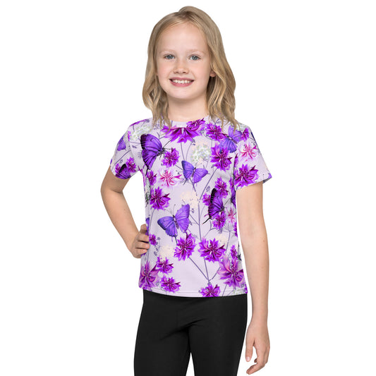 Beautiful Cornflowers and Butterflies Kids T-shirt