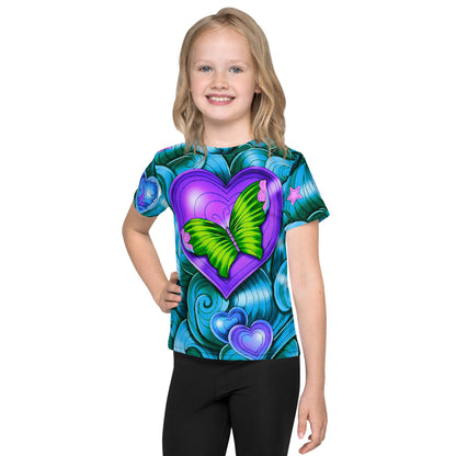 Kids Cute Butterfly crew neck t-shirt