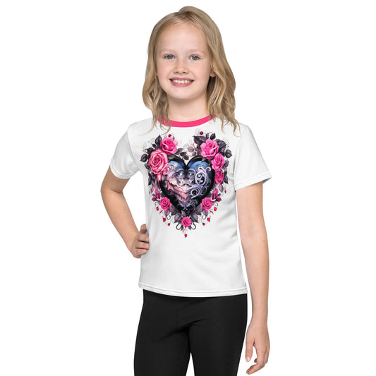 Kids Gothic Heart crew neck t-shirt