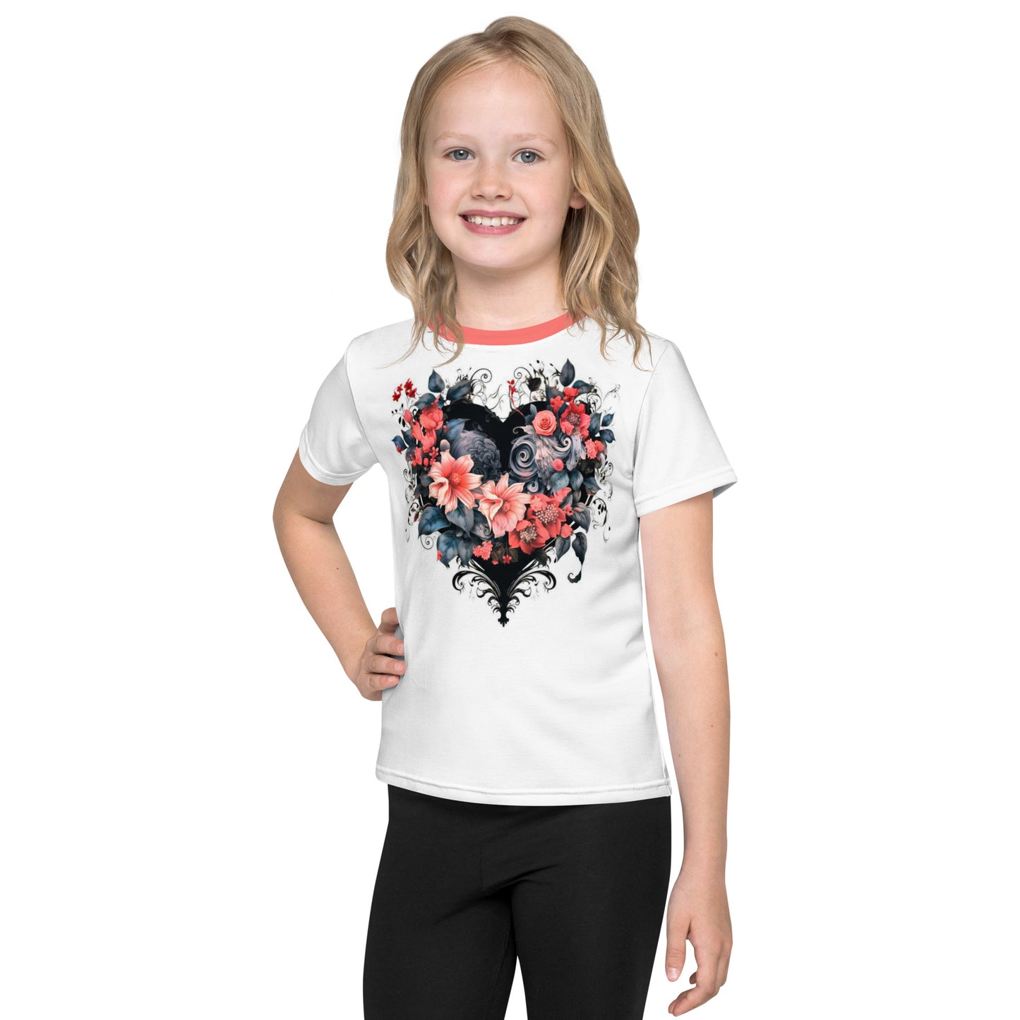 Kids Gothic Heart crew neck t-shirt