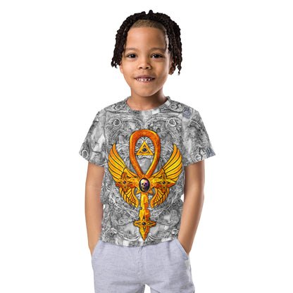 Kid's Egyptian Ankh crew neck t-shirt