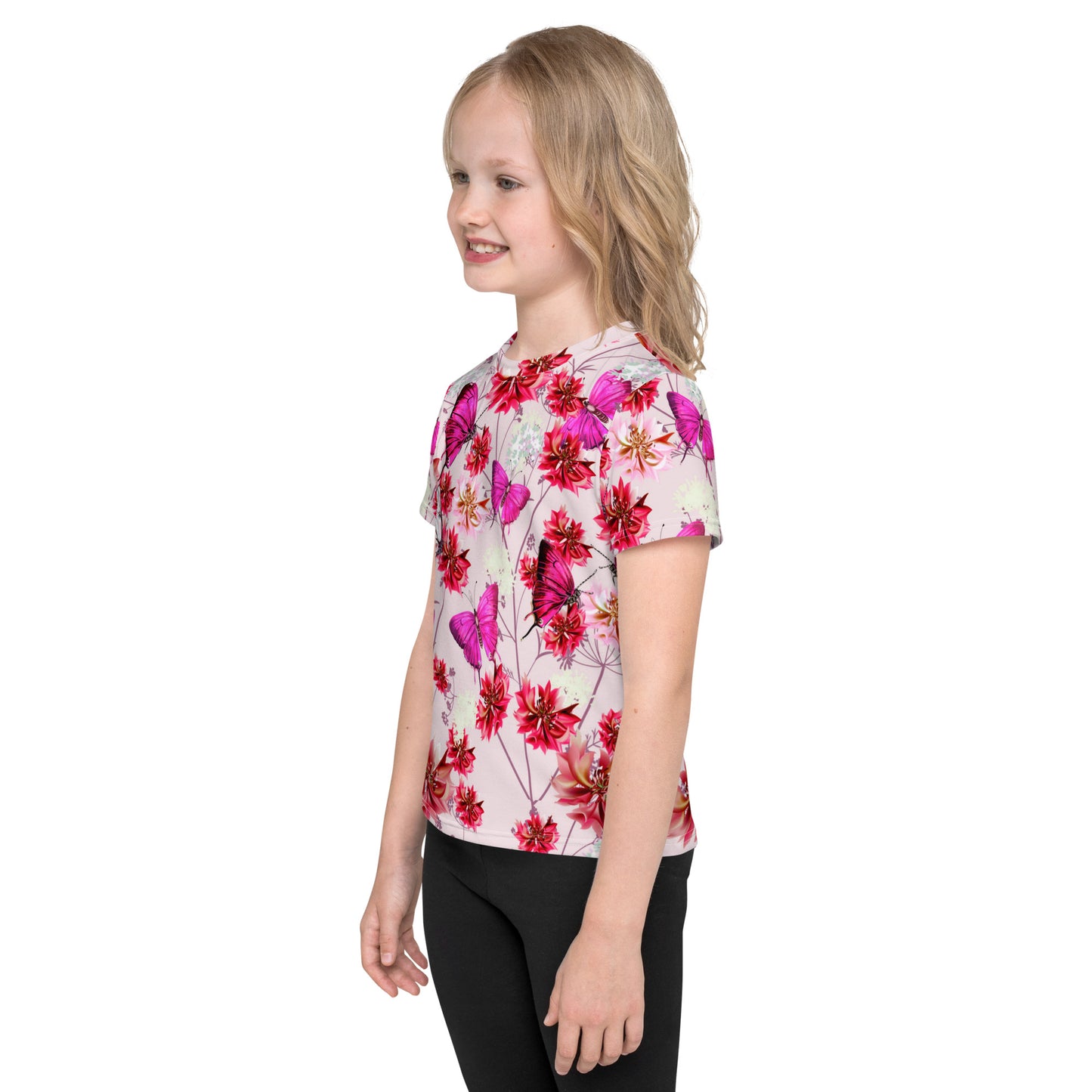 Beautiful Cornflowers and Butterflies Kids T-shirt