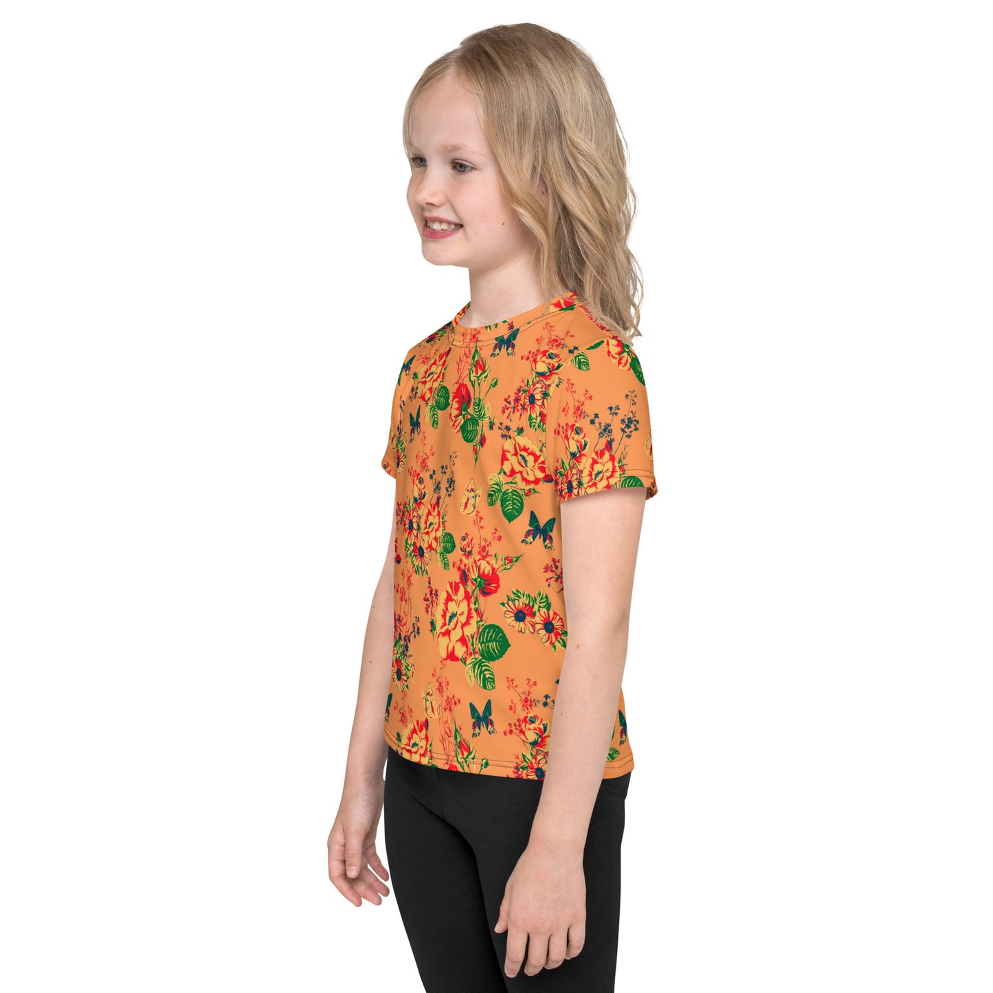 Butterflies and Roses Kids T-shirt