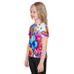 Kids Colorful Flowers crew neck t-shirt