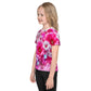 Kids Colorful Flowers crew neck t-shirt