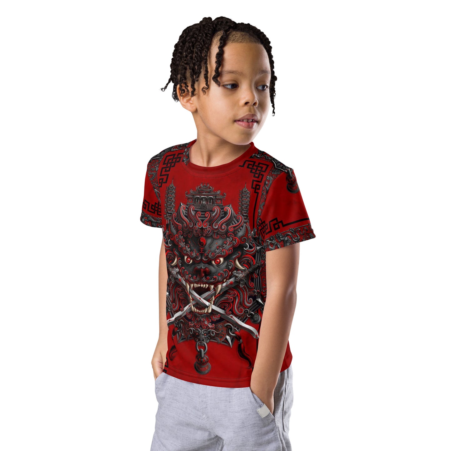 Kids Chinese Dragon crew neck t-shirt