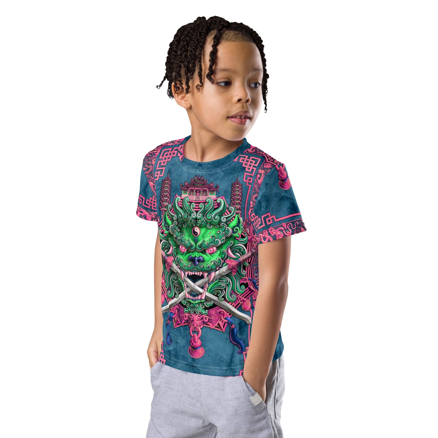 Kids Chinese Dragon crew neck t-shirt