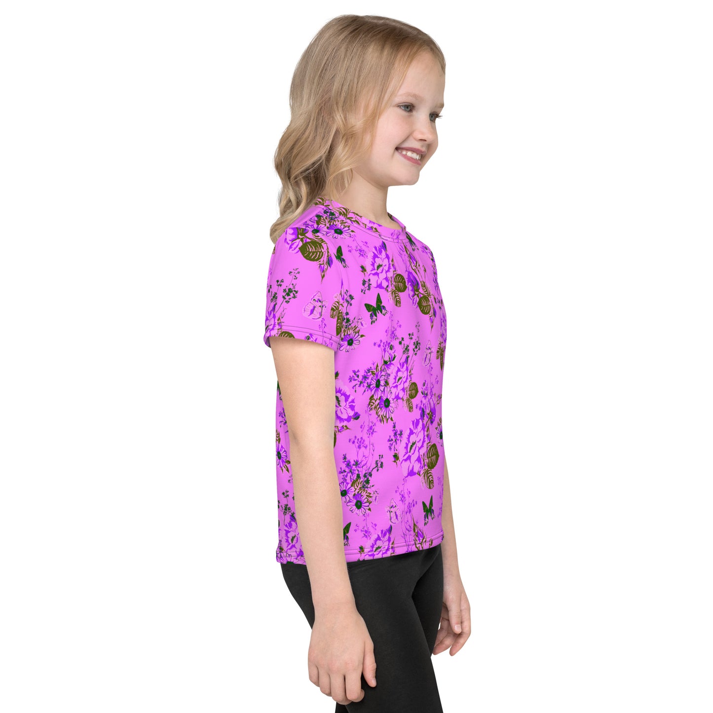 Butterflies and Roses Kids T-shirt