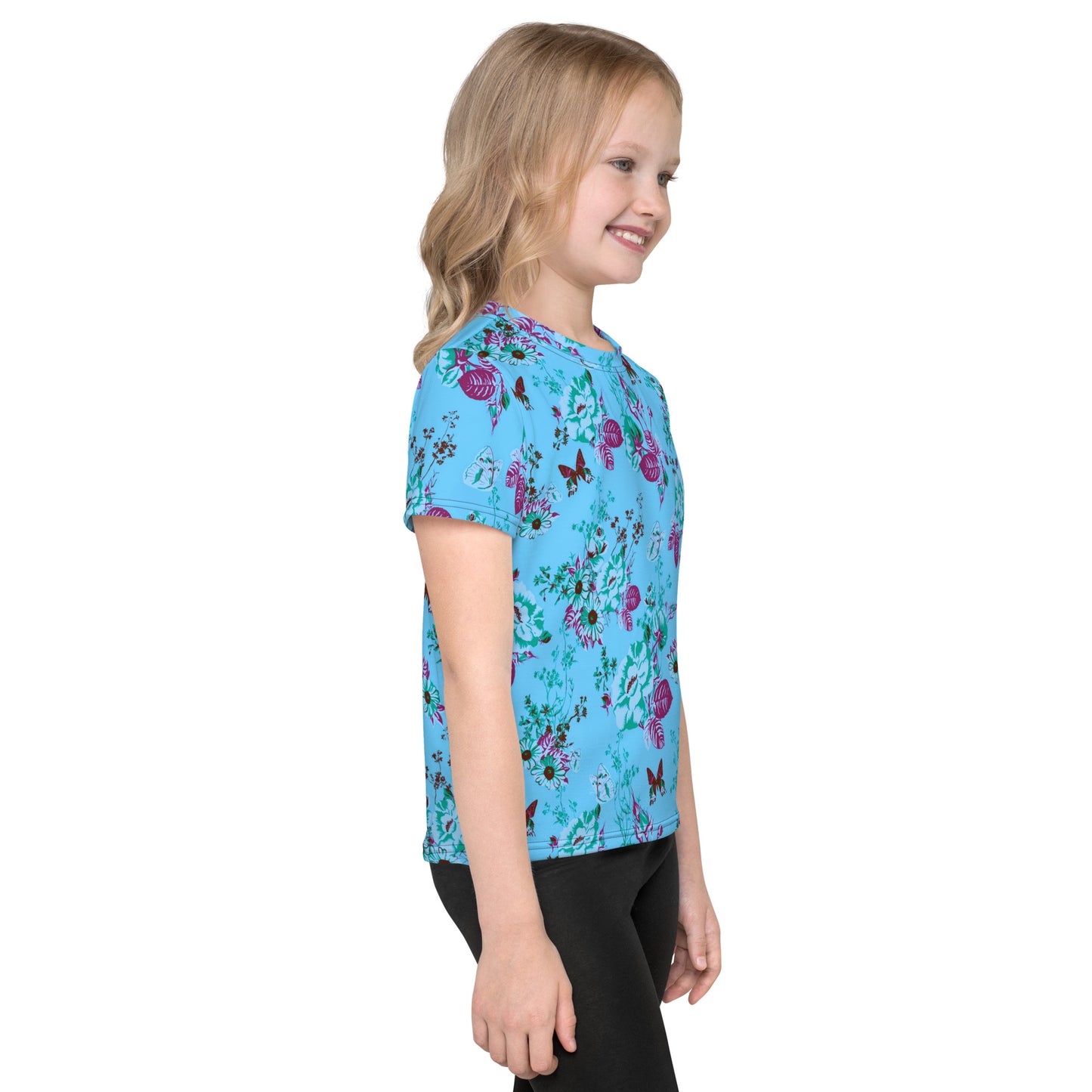 Butterflies and Roses Kids T-shirt