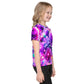 Kids Colorful Flowers crew neck t-shirt