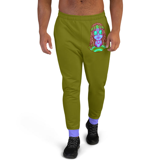 Psychedelic Alien With Dreads Men's Joggers