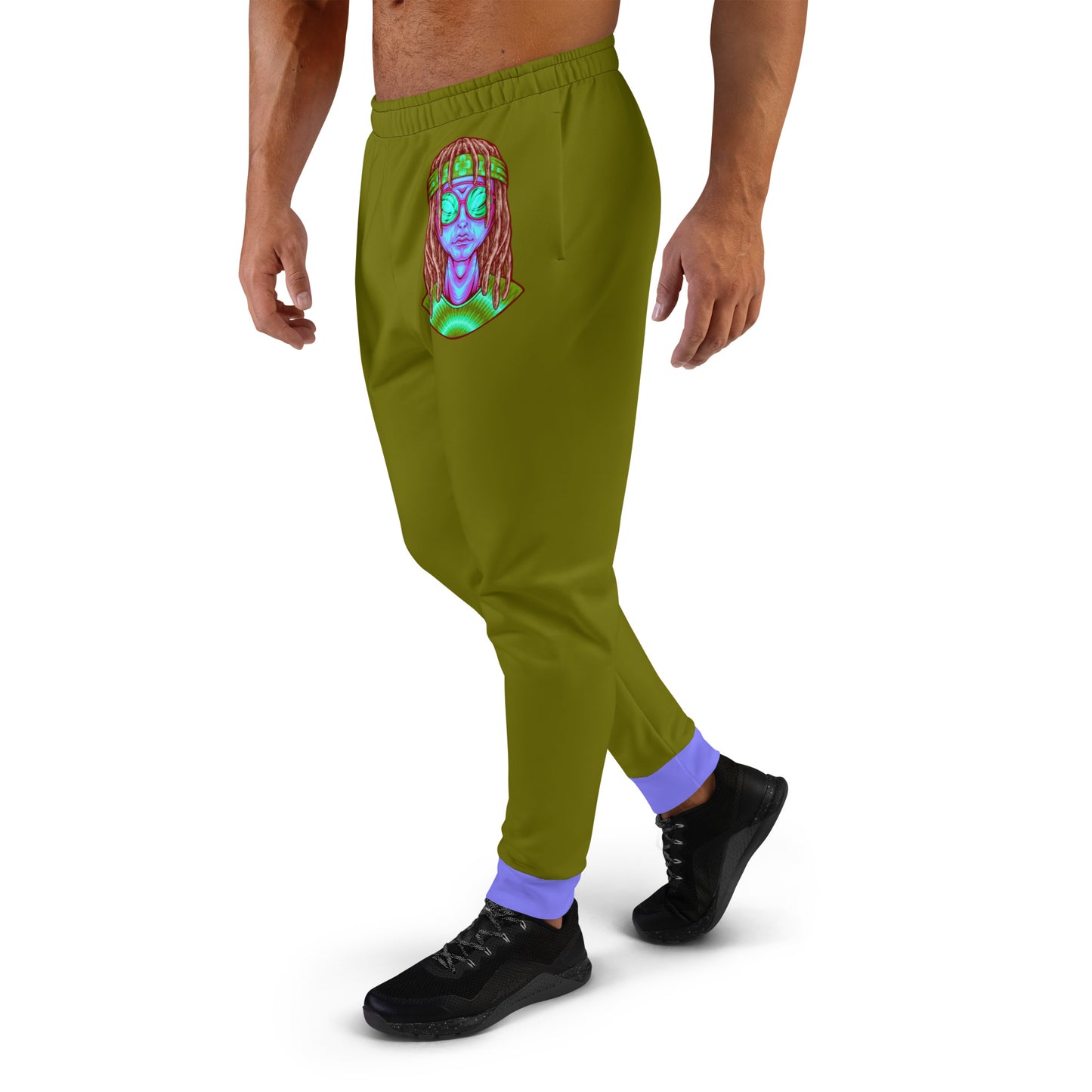 Psychedelic Alien With Dreads Men's Joggers