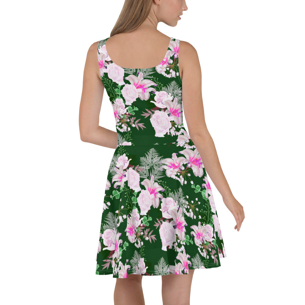 Tropic Flowers Skater Dress