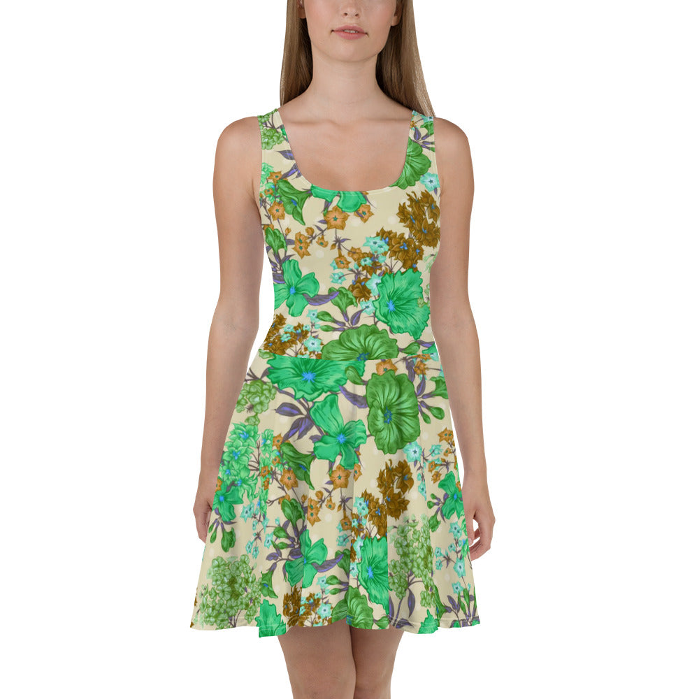 Tropic Flowers Skater Dress