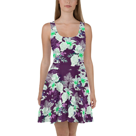 Tropic Flowers Skater Dress