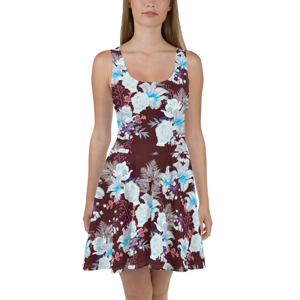 Tropic Flowers Skater Dress