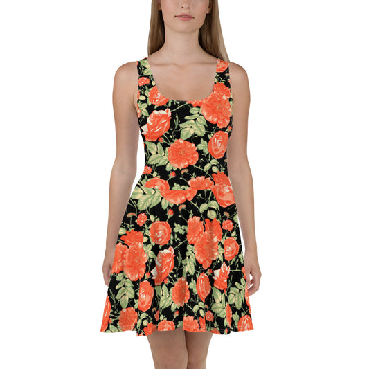 Tropic Roses Skater Dress