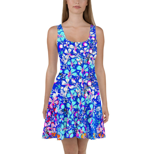 Colorful Flowers Skater Dress