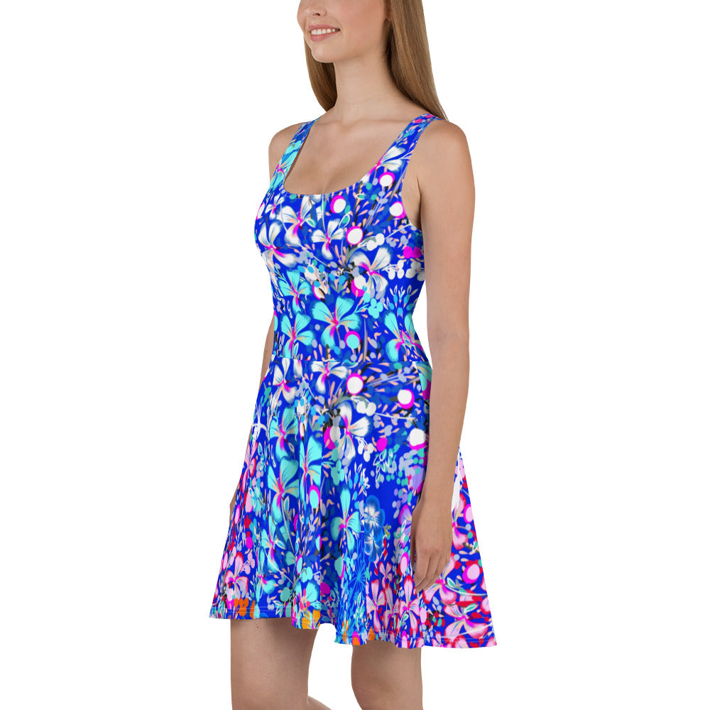 Colorful Flowers Skater Dress