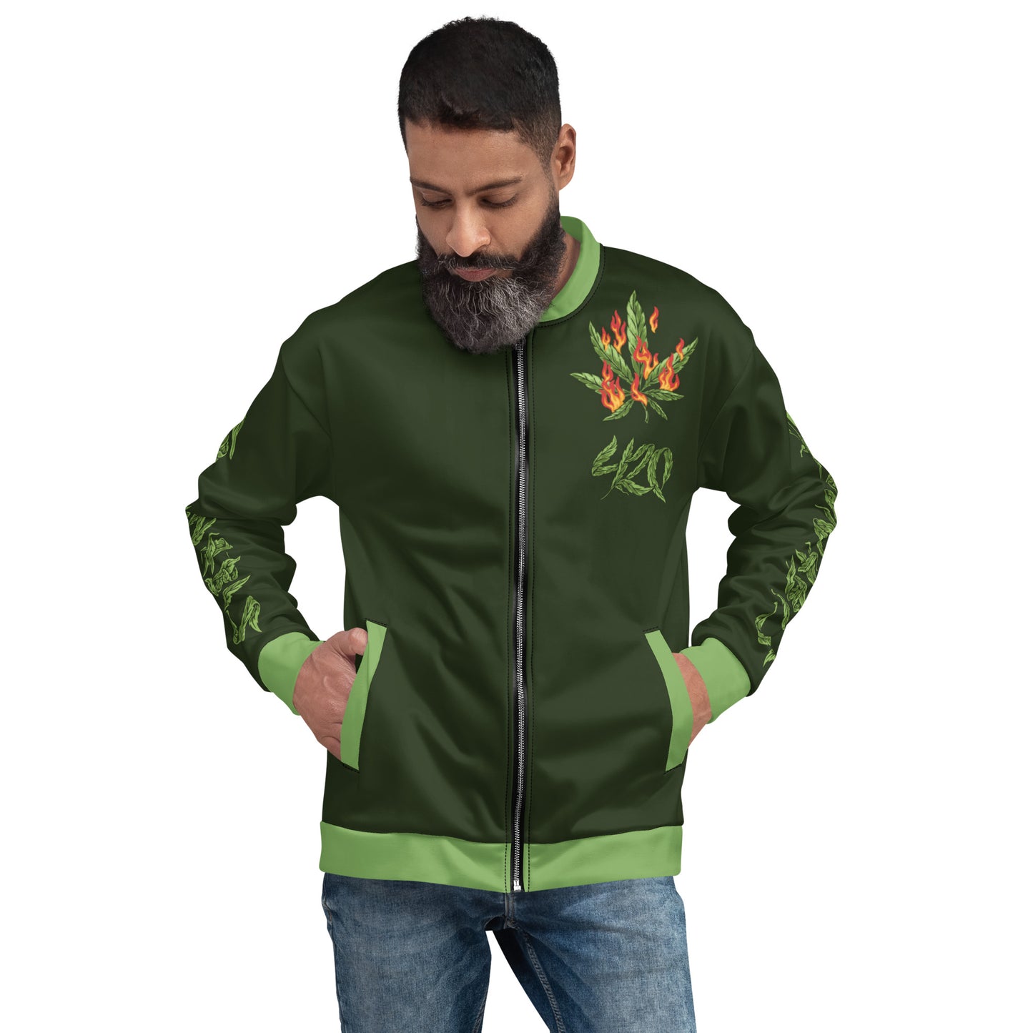 420 Stoners Only Unisex Bomber Jacket