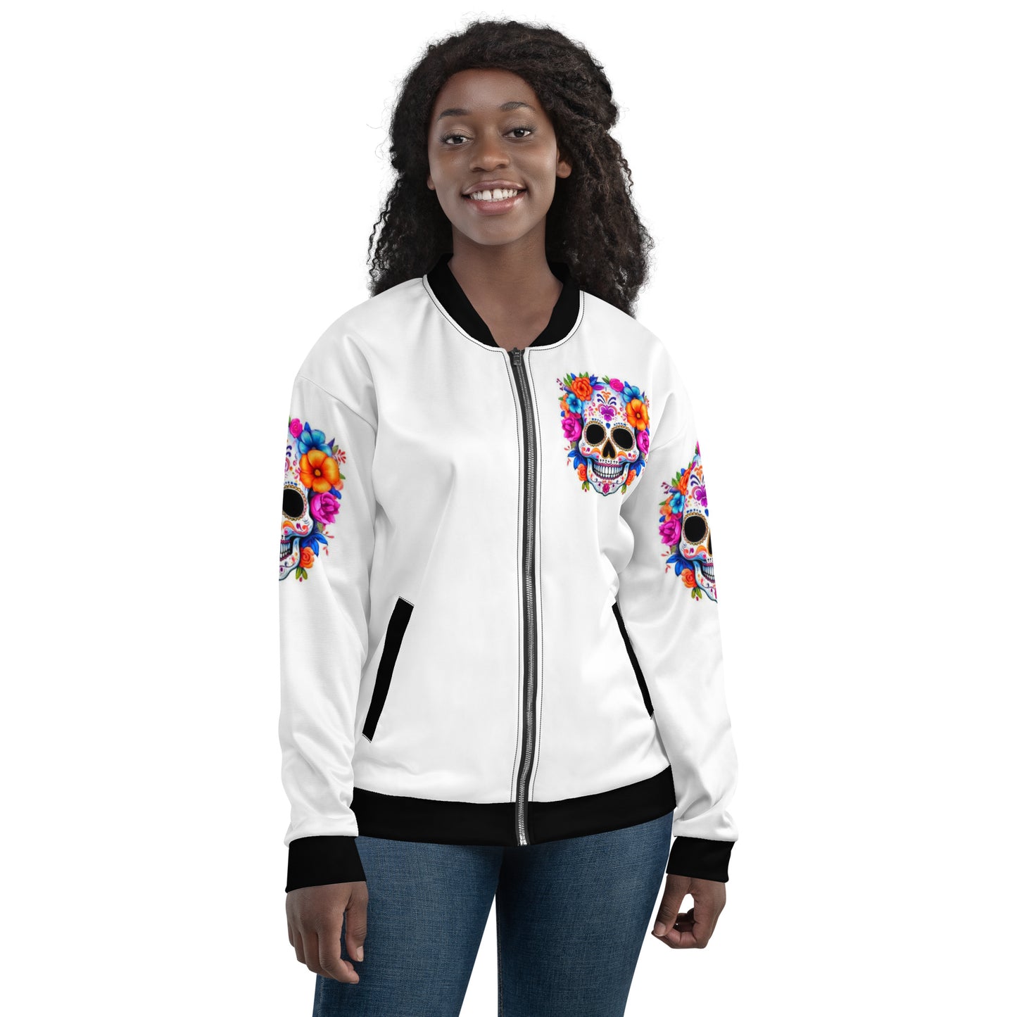 Sugar Skull Unisex Bomber Jacket