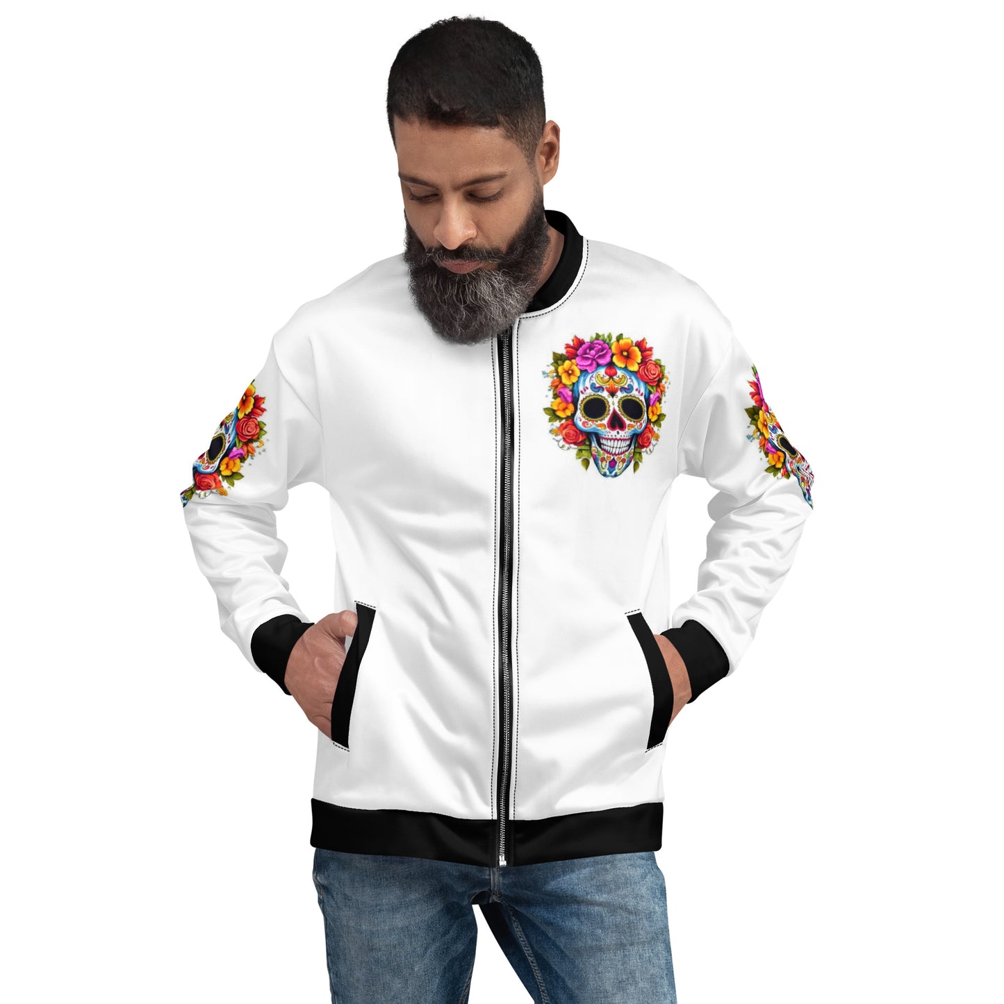 Sugar Skull Unisex Bomber Jacket