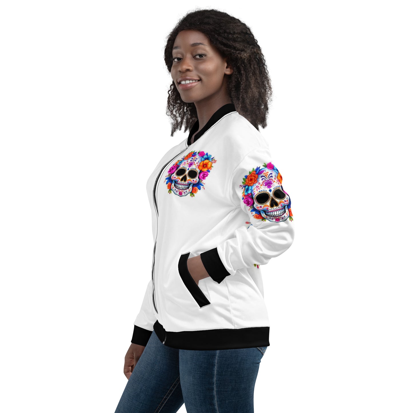 Sugar Skull Unisex Bomber Jacket