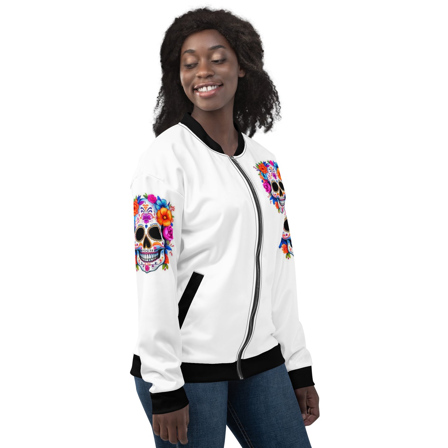 Sugar Skull Unisex Bomber Jacket