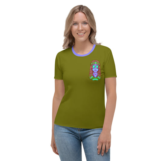 Psychedelic Alien With Dreads Women's T-shirt