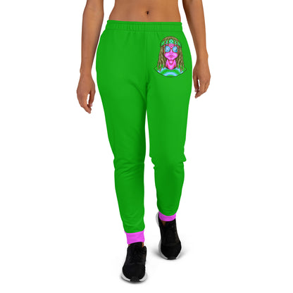 Psychedelic Alien With Dreads Women's Joggers