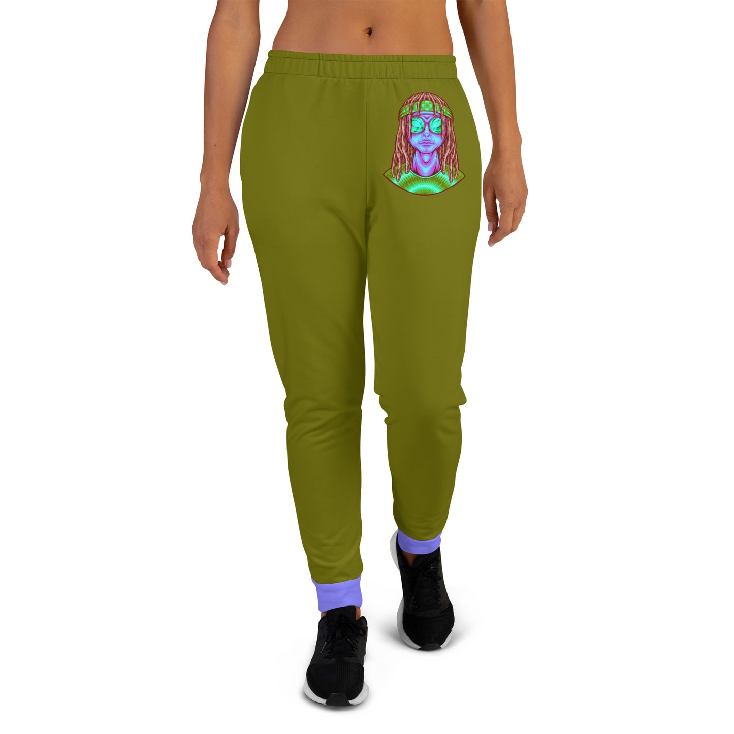 Psychedelic Alien With Dreads Women's Joggers