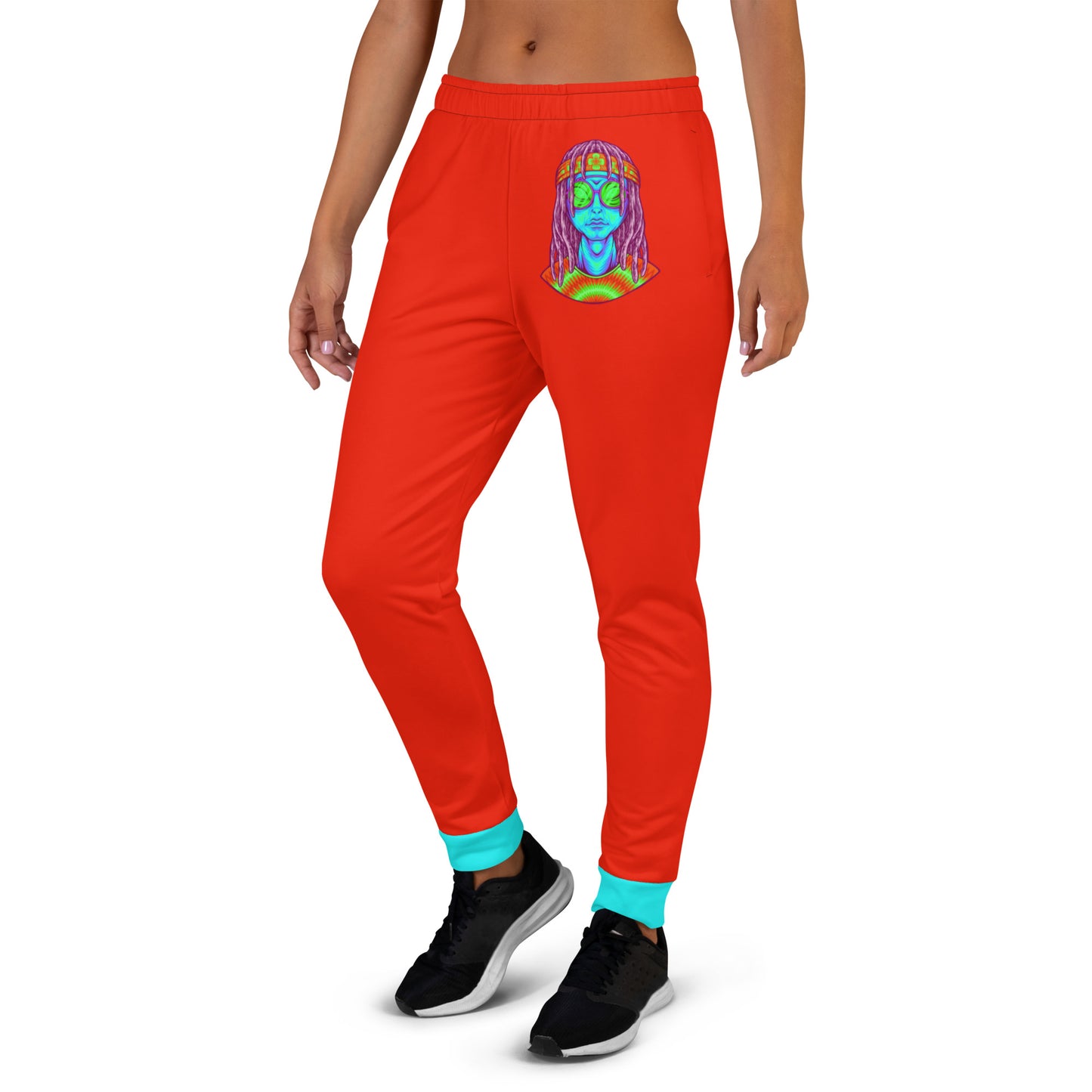 Psychedelic Alien With Dreads Women's Joggers